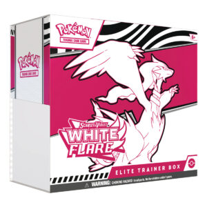 Pokémon TCG Elite Trainer Box White Flare with booster packs and accessories.