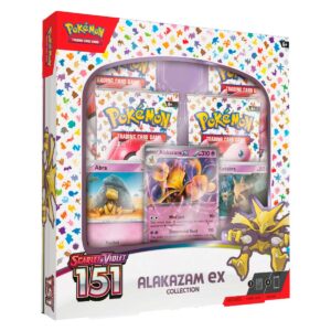Alakazam ex Collection Pokémon TCG 151 en inglés con carta promo y sobres de refuerzo.