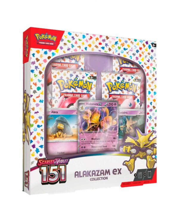 Alakazam ex Collection Pokémon TCG 151 en inglés con carta promo y sobres de refuerzo.